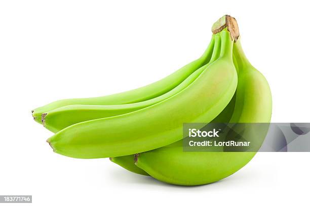 Verde Bananas - Fotografias de stock e mais imagens de Banana - Fruto tropical - Banana - Fruto tropical, Cor verde, Verde