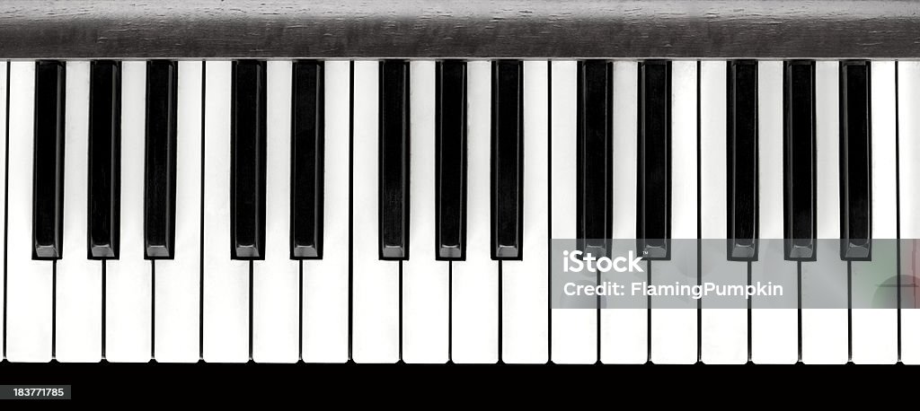 Tasti di pianoforte, primo Piano - Foto stock royalty-free di Arte, Cultura e Spettacolo