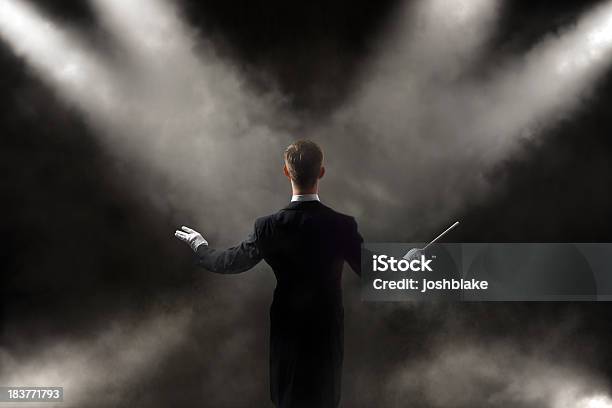 Orchestra Conductor Stock Photo - Download Image Now - Musical Conductor, Back, Rear View