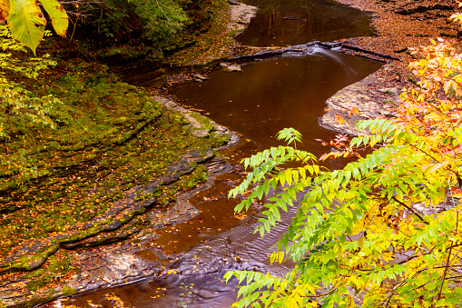 Autumn in Watkins Glen State Park, near Seneca Lake, New York State, USA.