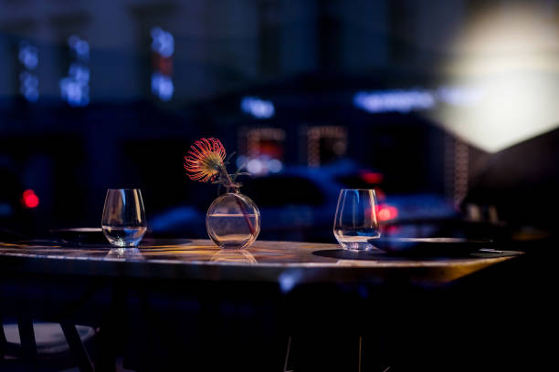 istock Elegant and luxury restaurant table 1837722886