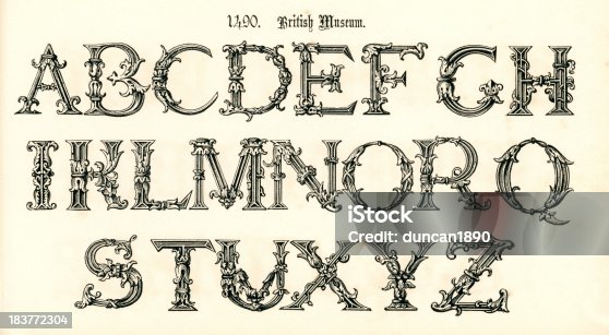 istock 15th Century Style Alphabet 183772304