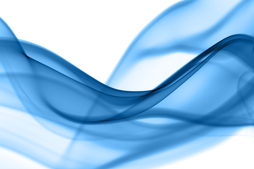 Smoke waves abstract in blue