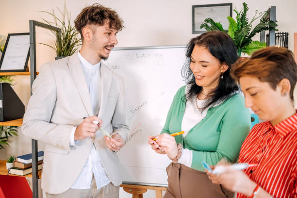 istock Colleagues working together in office and brainstorming 1837728484