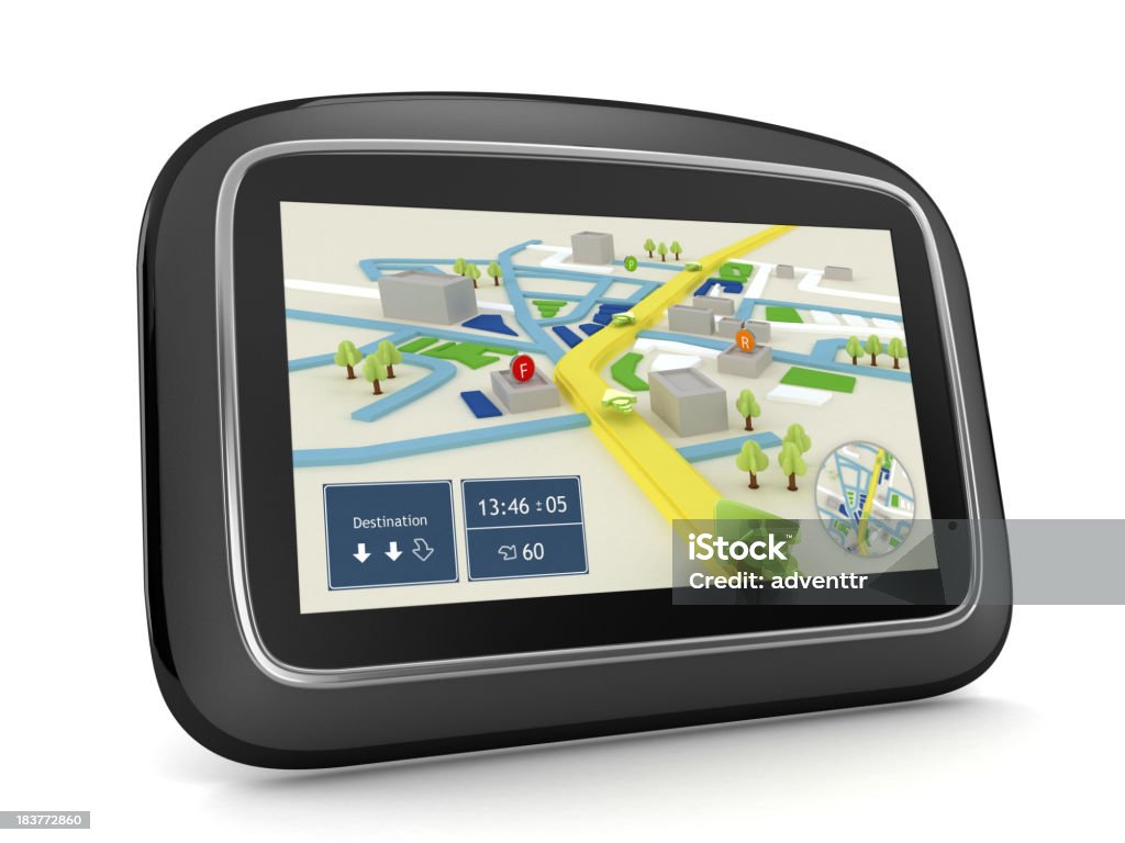 Sistema di navigazione GPS - Foto stock royalty-free di Navigatore satellitare