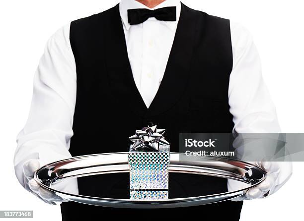 Geschenk Stockfoto und mehr Bilder von Butler - Butler, Tray, Geschenk