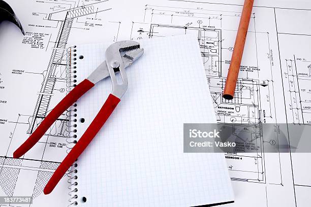 Plumbing Stock Photo - Download Image Now - Architecture, Blank, Blueprint