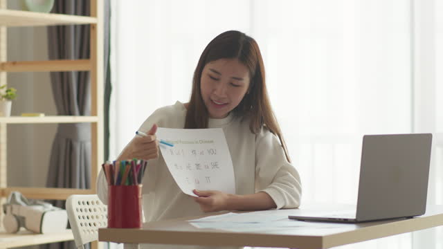 Online Mandarin Tutor Teaching Personal Pronouns.
