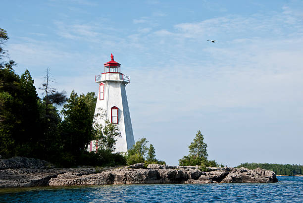 Big Tub Harbor Lighthouse stock photo