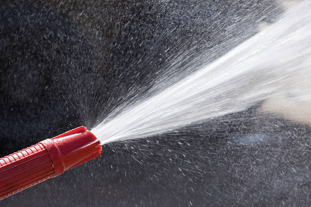 water nozzle: spraying stock photo