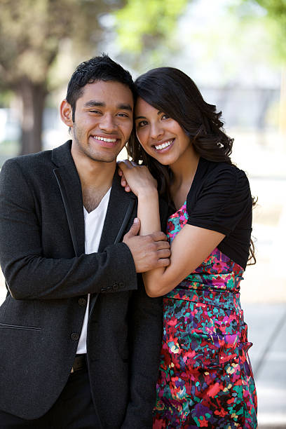 istock Lovely Young couple in the park 183774358