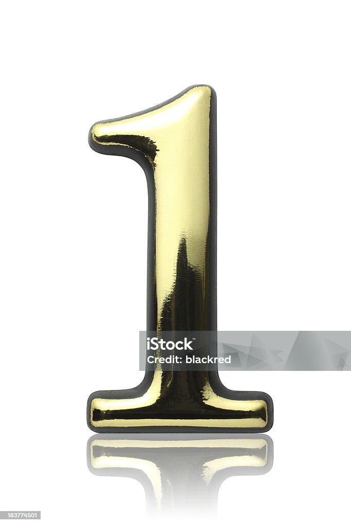 Number 1 "Golden number 1, isolated on white background. Clipping path included.Similar images -" Business Stock Photo