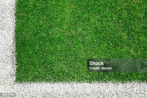 Campo Da Calcio - Fotografie stock e altre immagini di Ambientazione esterna - Ambientazione esterna, Bianco, Calcio - Sport