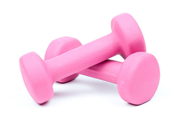 Dumbbell weights stock photo