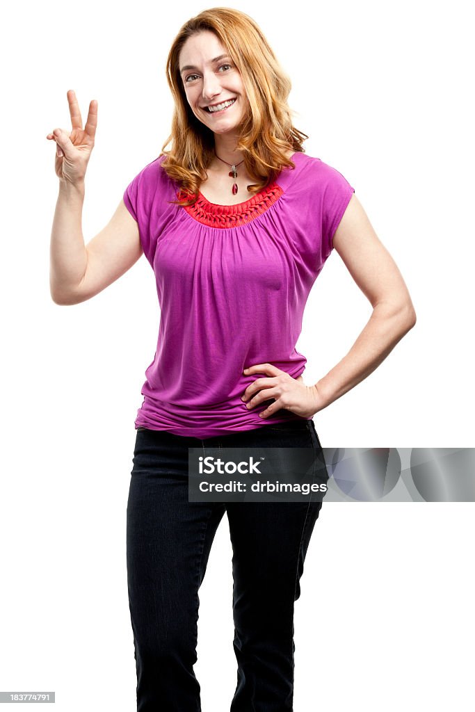 Female Portrait Portrait of a woman on a white background. http://s3.amazonaws.com/drbimages/m/olgwil.jpg 30-34 Years Stock Photo