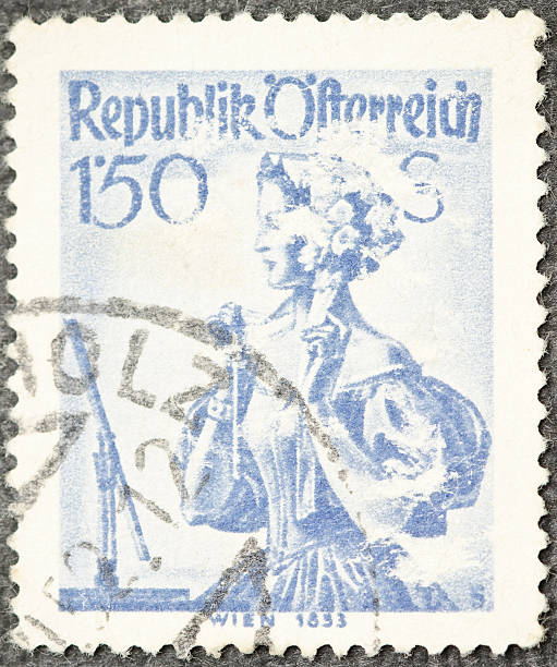 istock Vintage Woman Postage Stamp 183774938
