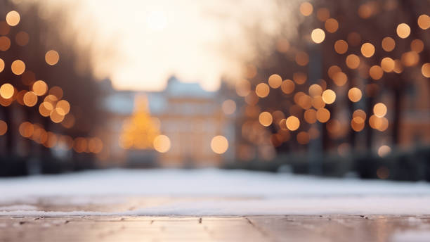 Urban Winter Sunset Bokeh