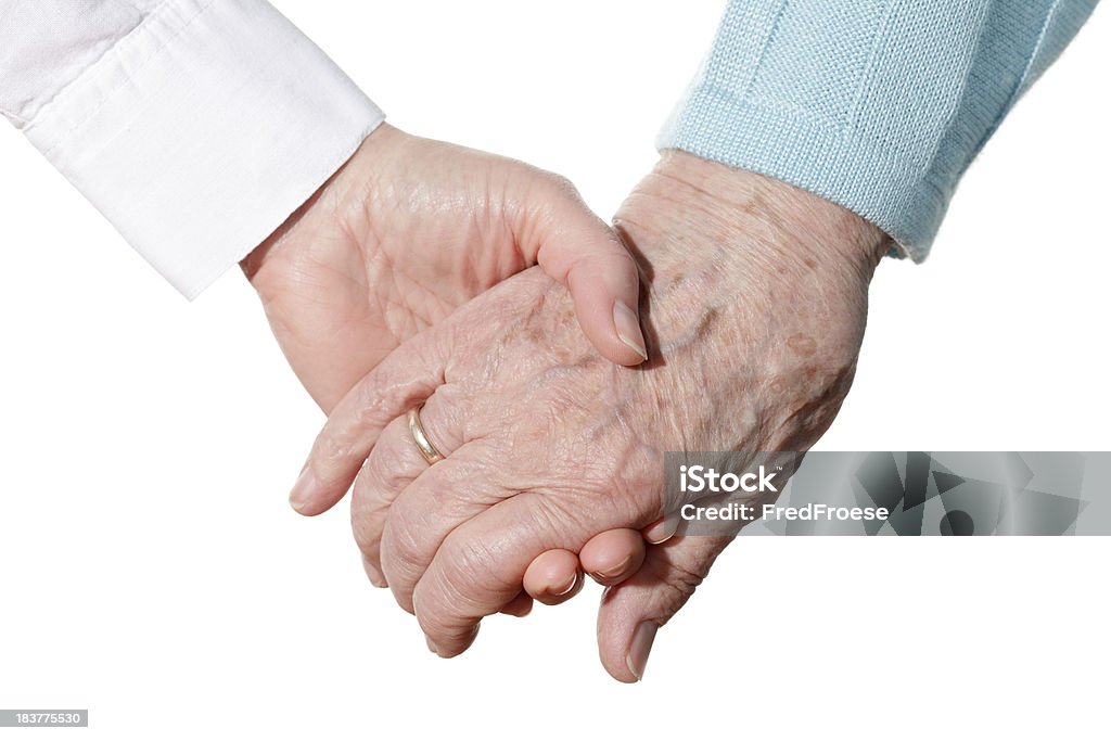 Senior as Mãos - Royalty-free Acordo Foto de stock