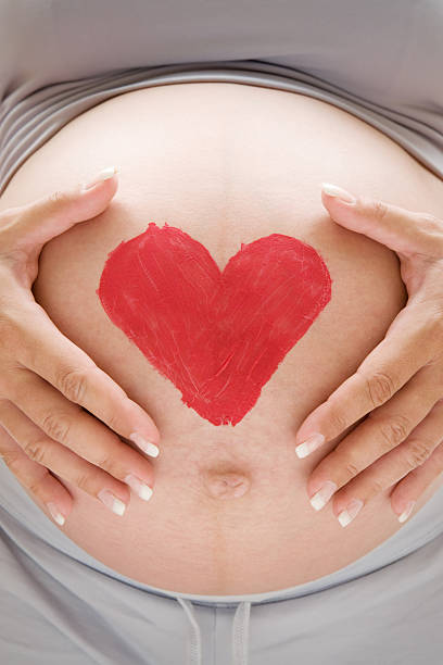 istock Heart on Pregnant Belly 183775894