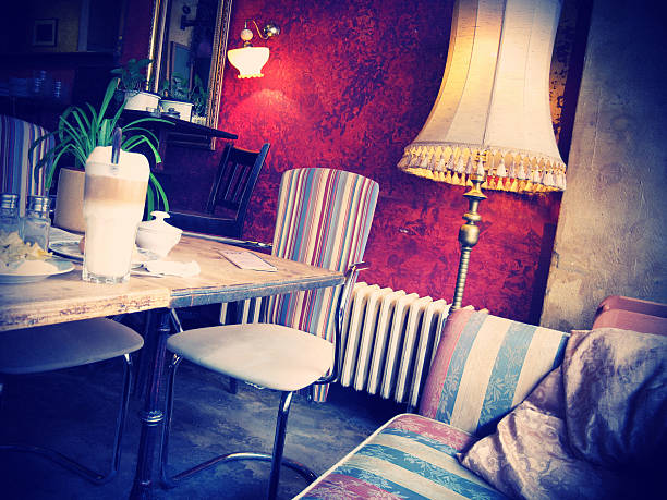 Typical scene in a Berlin bar for breakfast