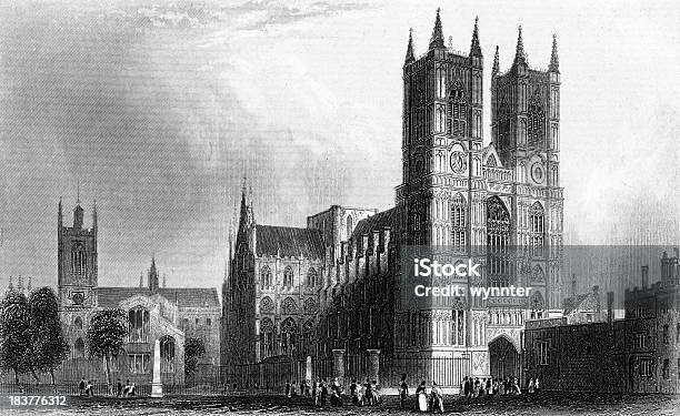 Abbaye De Westminster À Gravure Ancienne Circa Des Années 1850 Vecteurs libres de droits et plus d'images vectorielles de 1850-1859