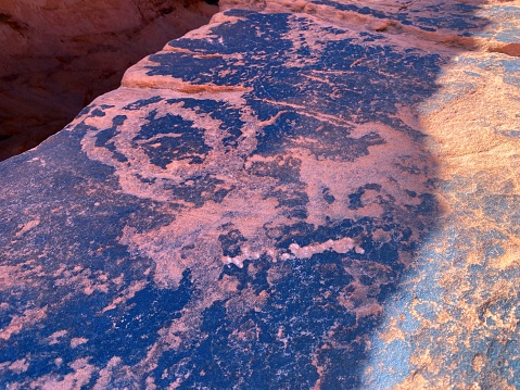 Petroglyphs in Red Rock Canyon National Conservation Area and Valley of Fire State Park, though important historic relics, have been defaced by graffiti in some instances.