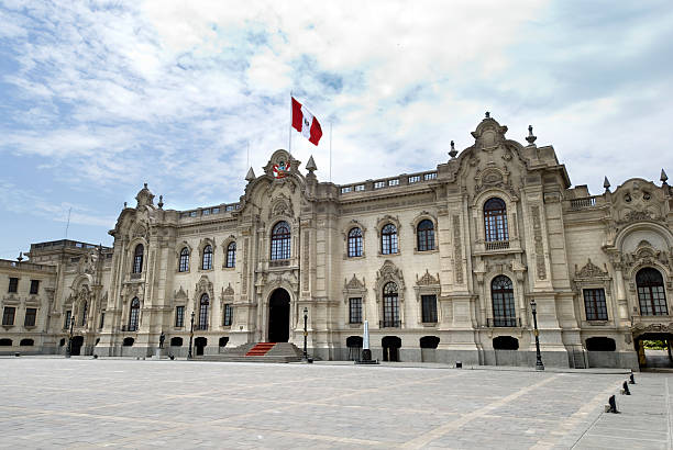 Government Palace "Government Palace at the Plaza-de-Armas in  Lima, Peru." lima peru photos stock pictures, royalty-free photos & images
