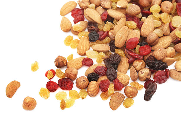 istock Dry fruits over white background 183776709