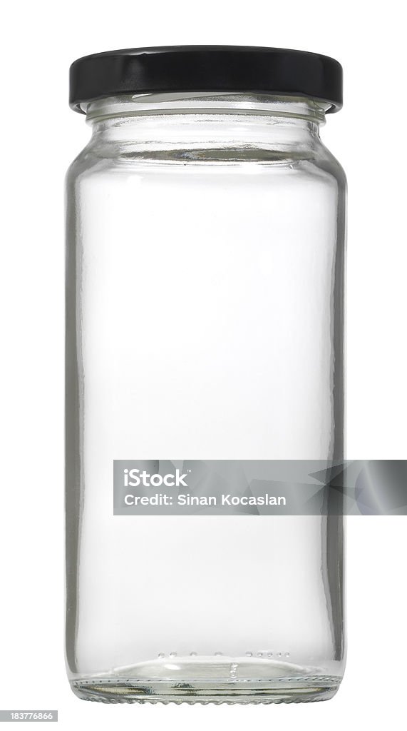 Vuoto Vasetto di marmellata - Foto stock royalty-free di Barattolo di vetro