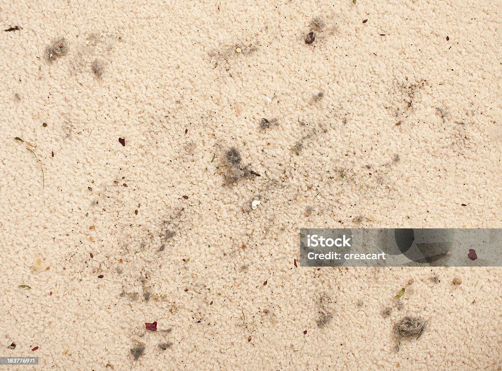Dirty crema alfombra desde arriba - Foto de stock de Moqueta libre de derechos