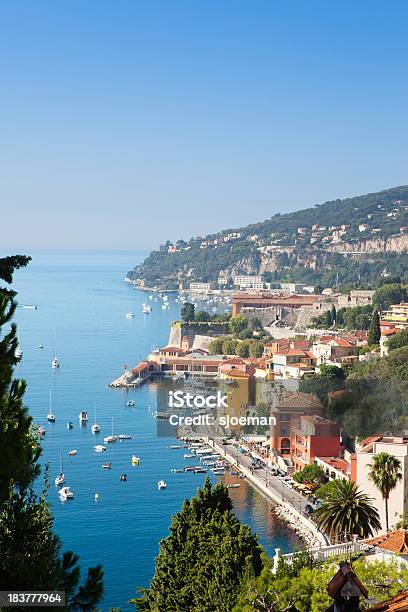Villefranchesurmer Filled With Boats Off The Shoreline Stock Photo - Download Image Now