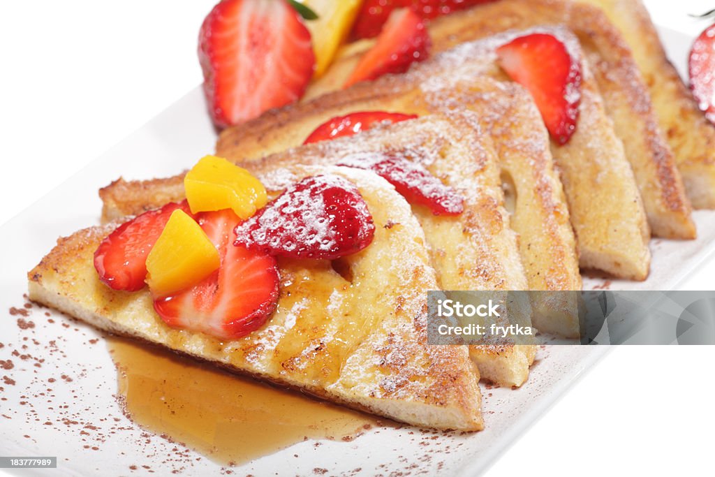 French Toast mit Erdbeeren - Lizenzfrei Brotsorte Stock-Foto