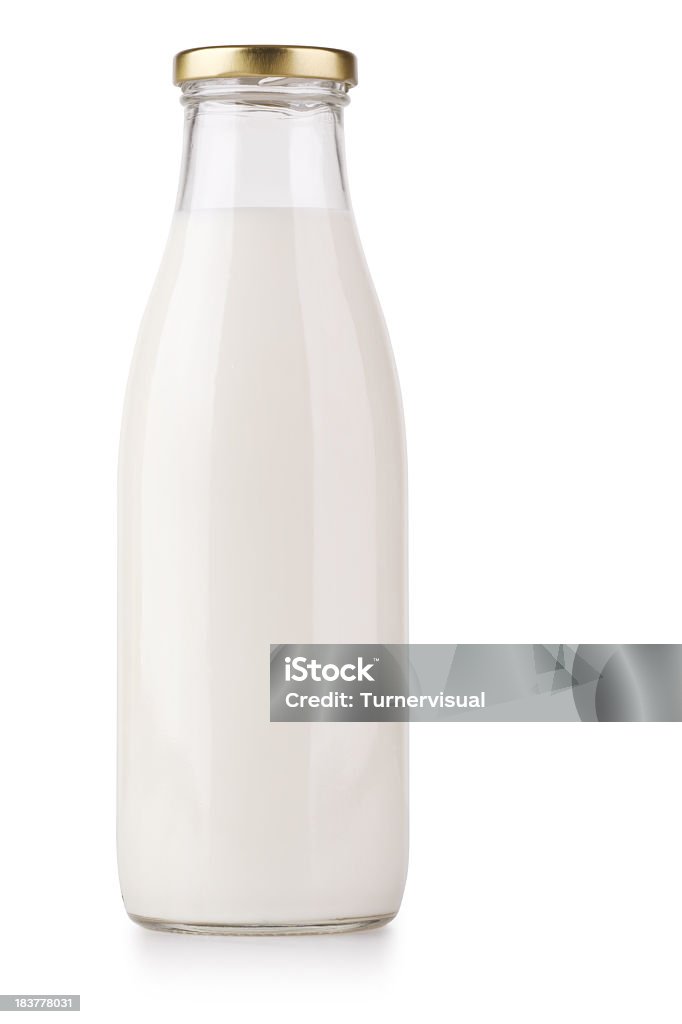 Milchflasche Clipping Path - Lizenzfrei Milch Stock-Foto