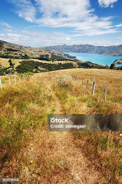 Gehweg Zum Hafen Von Akaroa Neuseeland Stockfoto und mehr Bilder von Agrarbetrieb - Agrarbetrieb, Neuseeland, Akaroa