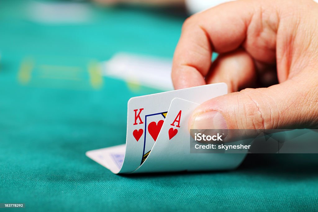 Player One Poker - Card Game Stock Photo