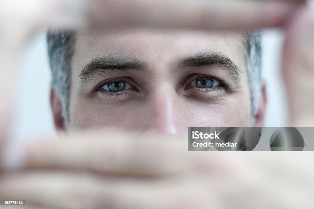 Homem focagem - Royalty-free Olho Foto de stock