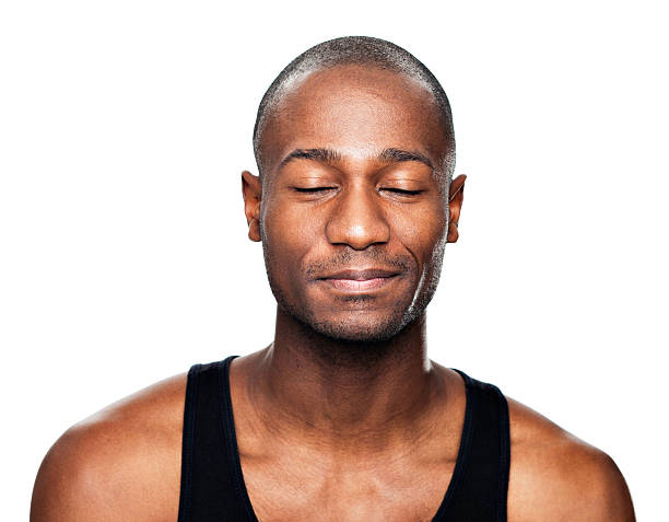 African American man imagining sweet things