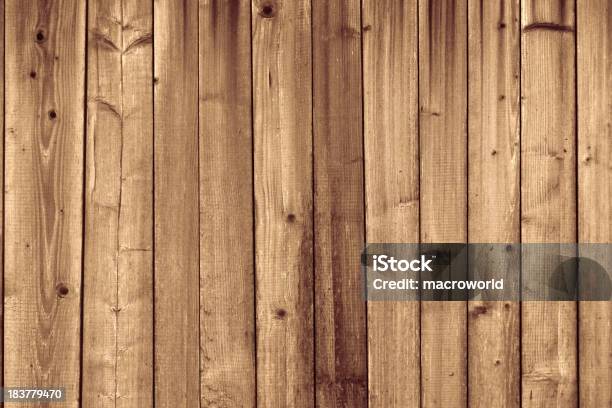 Natural Wooden Background Stock Photo - Download Image Now - Artificial, Fence, Plank - Timber