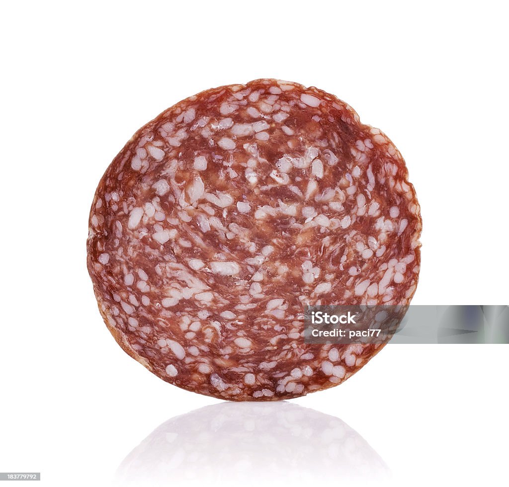 Porción de Salami (Clipping Path (Borde de corte - Foto de stock de Alimento libre de derechos