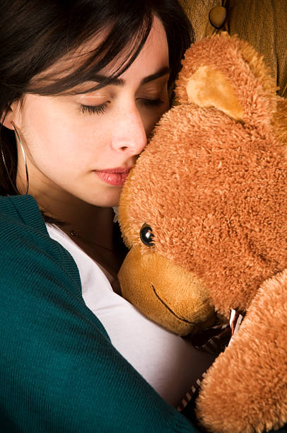 istock Cute Girl and Teddy Bear 183780695
