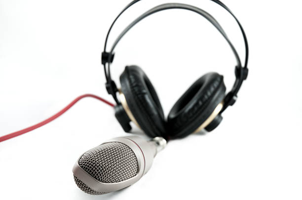 Close-up of professional microphone