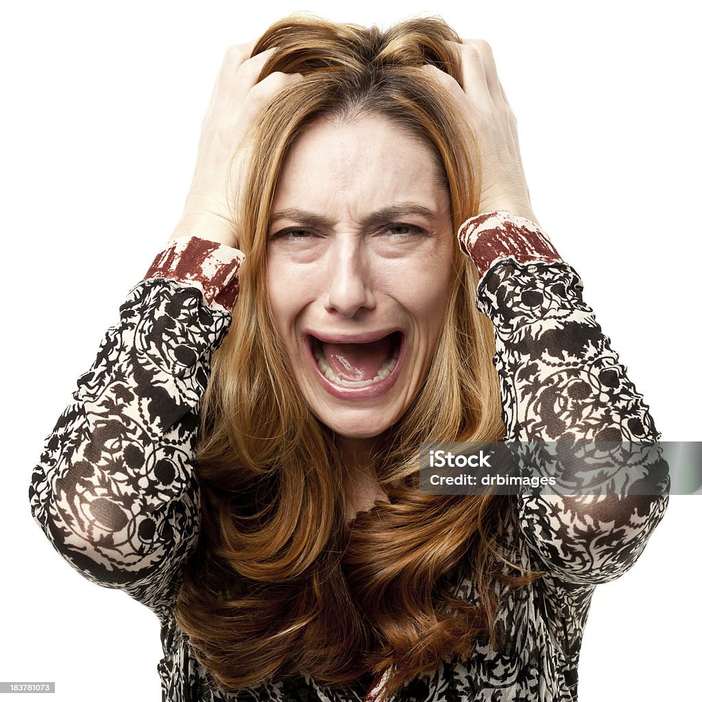 Hysterical Outraged 기분이 여자 - 로열티 프리 30-34세 스톡 사진