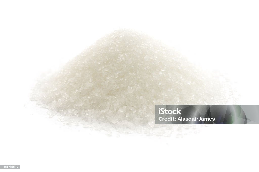 Branco açúcar granulado - Foto de stock de Açúcar royalty-free