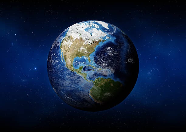 earth (usa view) - 地球 個照片及圖片檔