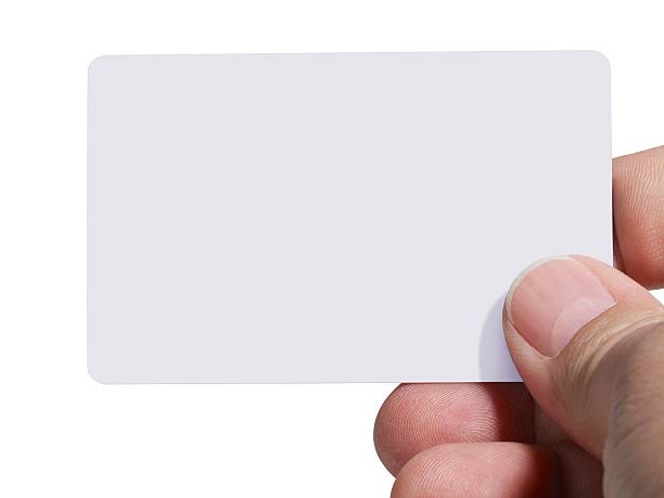 istock Holding empty card isolated with clipping path over white background) 183782060
