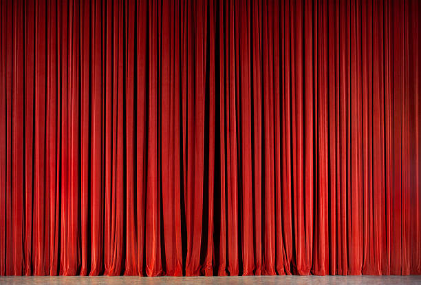 teatro vermelho cortina - theatrical performance stage theater broadway curtain imagens e fotografias de stock