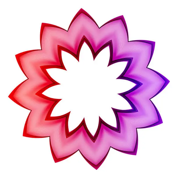 Vector illustration of Vector frame of pink lines on a white background, design element