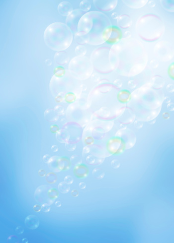 Abstract image of a twist soap bubbles. Digitally generated.