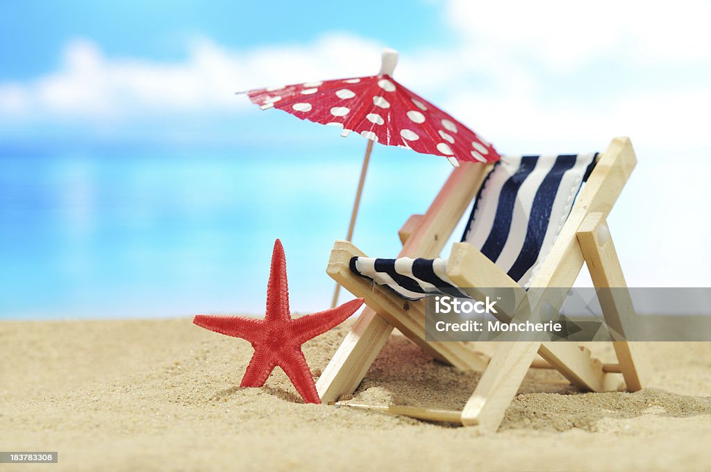 Leżak na plaży - Zbiór zdjęć royalty-free (Parasolka do drinków)