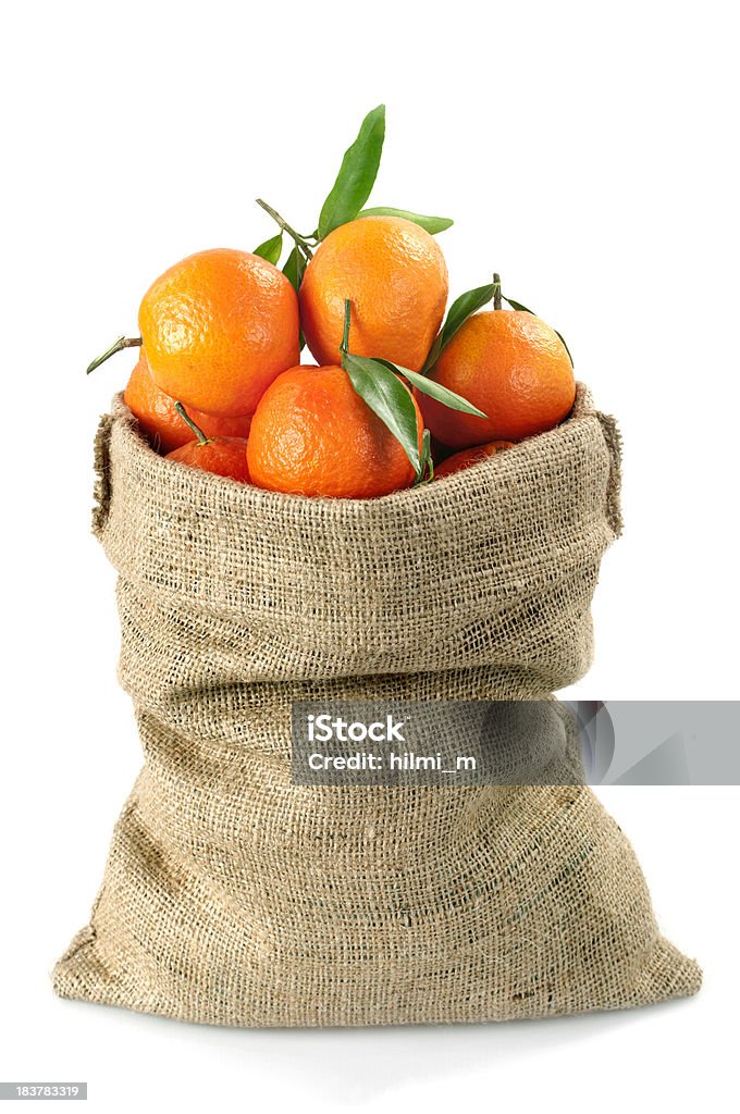 Tangerines Fruits en sac - Photo de Sac libre de droits